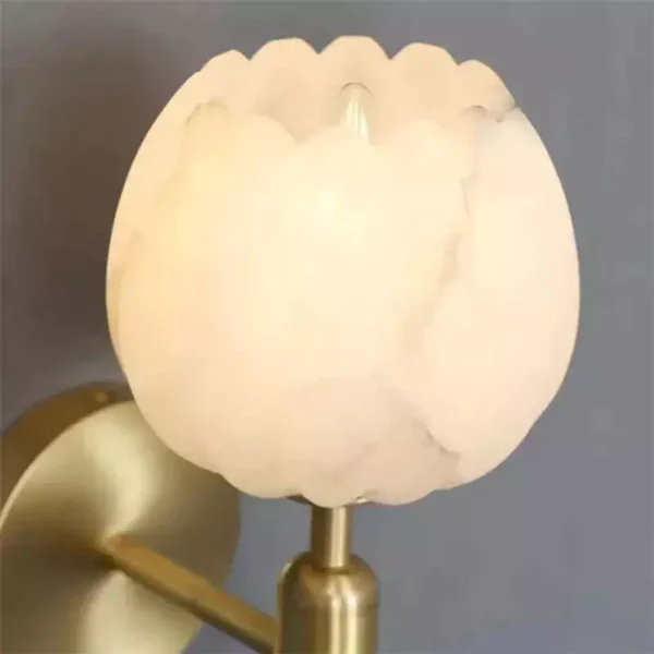 Tulip Alabaster Wall Sconce