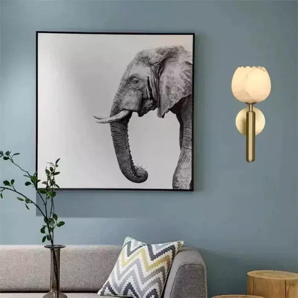 Tulip Alabaster Wall Sconce