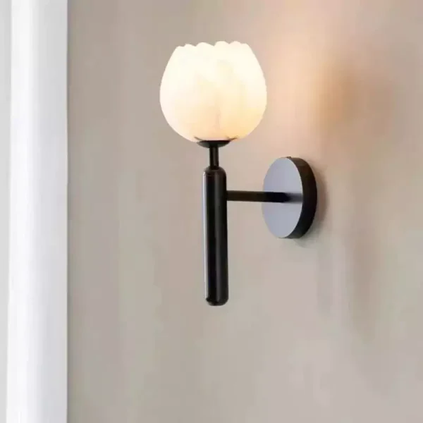 Tulip Alabaster Wall Sconce