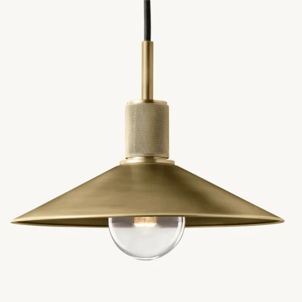 UTILITAIRE METAL SLOPE SHADE PENDANT brass