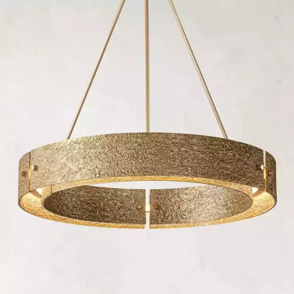 VOUVRAY ROUND CHANDELIER 36 brass