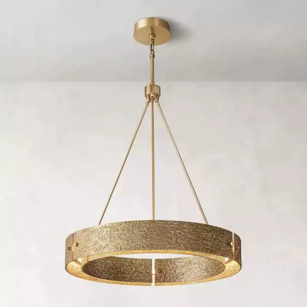 VOUVRAY ROUND CHANDELIER 36 brass