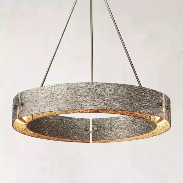 VOUVRAY ROUND CHANDELIER 36 pewter