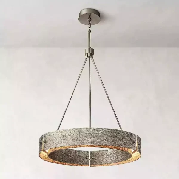 VOUVRAY ROUND CHANDELIER 36 pewter