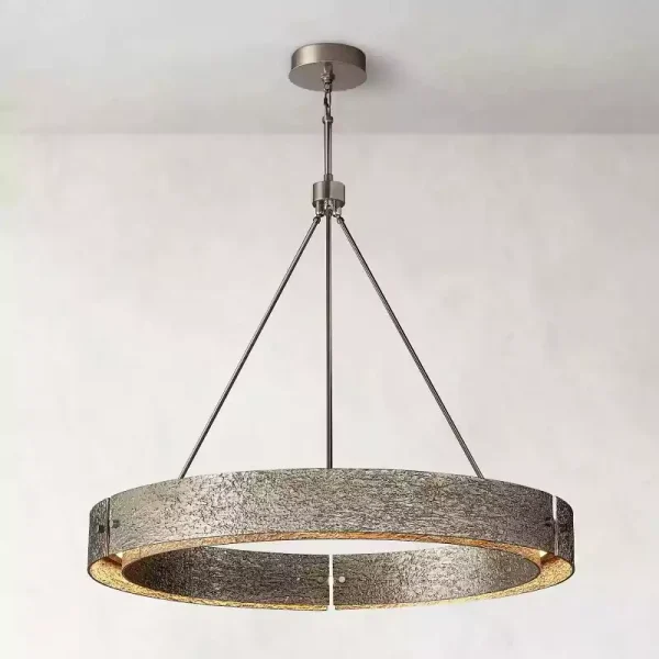 Vouvray Round Chandelier 48 pewter